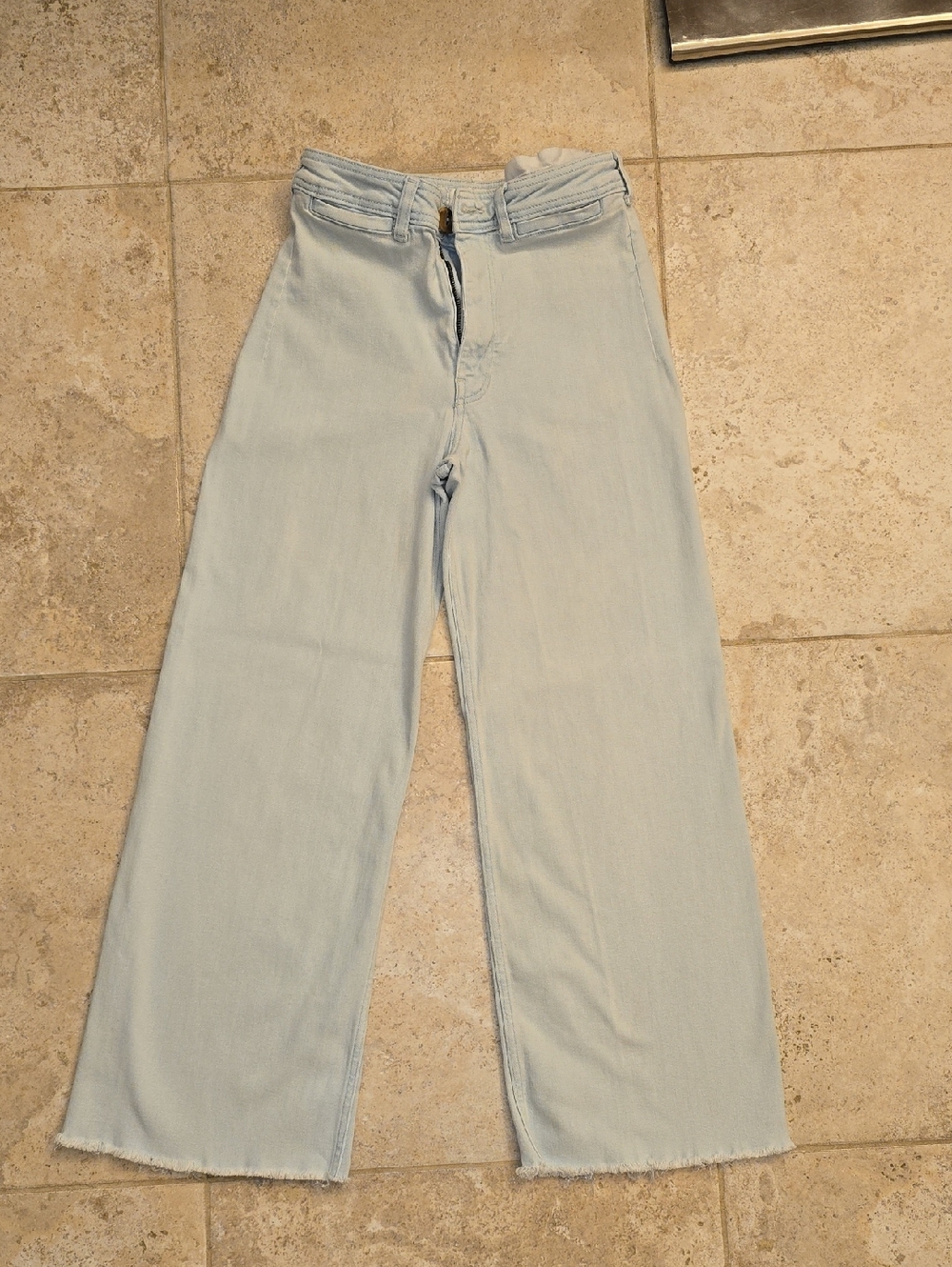 Maeve Pale Blue Wide-Leg Jeans